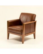 Soleil 26 '' Wide Top Grain Leather Side Chair (synthetic illustration; no displayed measurements)
