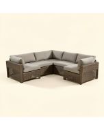 Barcomb Outdoor 5 Piece Sectional Seating Group With Cushions (synthetic illustration; no displayed measurements)