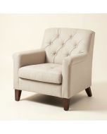 Howington 39 '' Wide Tufted Linen Armchair (synthetic illustration; no displayed measurements)