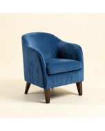 Stouferberg Velvet Side Chair In Blue (synthetic illustration; no displayed measurements)