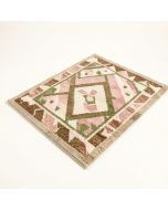 Miranda Geometric Hand Hooked Beige/Brown/Pink/Green Area Rug (synthetic illustration; no displayed measurements)