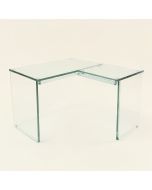 Adeleen Glass L-Shape Desk (synthetic illustration; no displayed measurements)