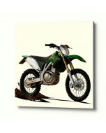 Dirt Bike Motocross Dust Cloud - Wrapped Canvas Graphic Art Print (synthetic illustration; no displayed measurements)