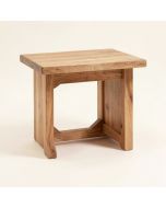 Teak End Table (synthetic illustration; no displayed measurements)