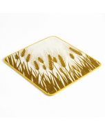 Growing Rye Field Silhouettes Of Wheat Ears Whole Grain Natural Earth Yellow White Kitchen Mat (synthetic illustration; no displayed measurements)