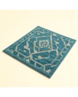 Camillei Geometric Hand Hooked Blue/Teal Indoor / Outdoor Area Rug (synthetic illustration; no displayed measurements)