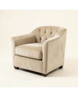 Ammanda Tufted Velvet Side Chair In Beige (synthetic illustration; no displayed measurements)