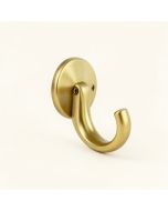 Brass Single Wall Mounted Robe Hook (synthetic illustration; no displayed measurements)