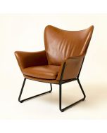 Altieri 29.1 '' Wide Genuine Leather Butterfly Chair (synthetic illustration; no displayed measurements)
