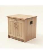Quiroga Kitchen Island With Wood Top (synthetic illustration; no displayed measurements)