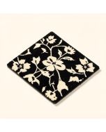 Aprilia Mocha Floral Welcome 30 In . X 18 In . Outdoor Door Mat (synthetic illustration; no displayed measurements)