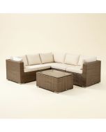 Halla Patio Furniture On Clearance 7 Piece Rattan Sectional Seating Group With Cushions (synthetic illustration; no displayed measurements)