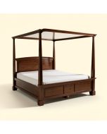 Verlie Queen Low Profile Four Poster Bed (synthetic illustration; no displayed measurements)