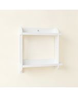 Alina Wall Mounted Wine Bottle & Glass Rack In White (synthetic illustration; no displayed measurements)