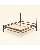 Winston Porter Metal Bed Frame Brown (synthetic illustration; no displayed measurements)
