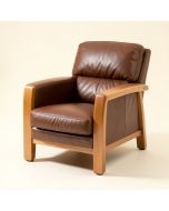 Carleen 31 '' Wide Top Grain Leather Lounge Chair (synthetic illustration; no displayed measurements)