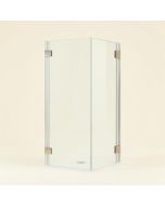 `` Aqua Ultra 44.75 '' '' W X 72 '' '' H Hinged Frameless Shower Door With Clearmax Technology `` (synthetic illustration; no displayed measurements)