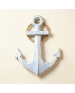 Hand Carved Ship Anchor With Life Ring And Hook Nautical Wall Décor (synthetic illustration; no displayed measurements)