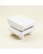 3 '' 5 '' Or 8 '' White Adjustable Bed Risers Or Furniture Legs Set Of 4 (synthetic illustration; no displayed measurements)