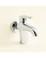 Dfi Chrome Waterfall Commercial Single Hole One Handle Bathroom Sink Faucet Deck Mount Lavatory (synthetic illustration; no displayed measurements)