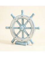 Mcgaughey Decorative Wood Ship Wheel (synthetic illustration; no displayed measurements)
