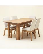 Haan Butterfly Leaf Rubberwood Solid Wood Dining Set (synthetic illustration; no displayed measurements)