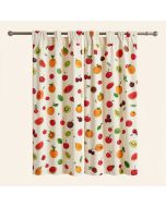 Watermelon Kiwi Orange Cherry And Chocolate Room Darkening Rod Pocket Curtain Panels (synthetic illustration; no displayed measurements)