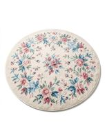 Round Elira Floral Shag Ivory/Pink/Blue Area Rug (synthetic illustration; no displayed measurements)