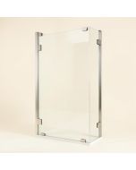Unidoor 24 '' W X 72 '' H Hinged Frameless Shower Door With Clearmax™ Technology (synthetic illustration; no displayed measurements)