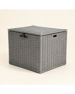Heaweego 88 Gallon Wicker Cabinet Deck Box In Gray (synthetic illustration; no displayed measurements)