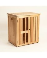 Salem 2 Person Traditional Steam Sauna In Cedar (synthetic illustration; no displayed measurements)