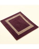 Rectangle Hand-Knotted Wool Plum Area Rug (synthetic illustration; no displayed measurements)