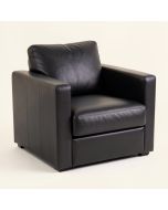 Stutes 64 '' Wide Faux Leather Square Arm Loveseat (synthetic illustration; no displayed measurements)