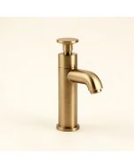Restoration Mini Widespread Bathroom Sink Faucet With Brass Pop-Up (synthetic illustration; no displayed measurements)
