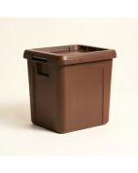 71 Gallon Water Resistant Plastic Lockable Deck Box In Brown (synthetic illustration; no displayed measurements)
