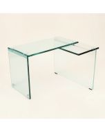 Aanisha Glass L-Shape Desk (synthetic illustration; no displayed measurements)