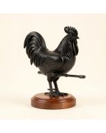 Chauncy Rooster Weathervane On Wood Base Statue (synthetic illustration; no displayed measurements)