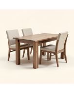 Abonza-Torres Butterfly Leaf Rubberwood Solid Wood Dining Set (synthetic illustration; no displayed measurements)