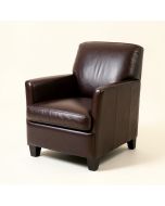 Alleigh Leather Upholstered Dining Chair In Espresso (synthetic illustration; no displayed measurements)