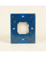Elegant Victorian Peafowl Peacock Damask 2-Gang Toggle Light Switch Wall Plate (synthetic illustration; no displayed measurements)