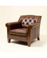 Renae 40 '' Wide Tufted Top Grain Leather Armchair (synthetic illustration; no displayed measurements)