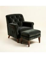 Simone 26.2 '' Wide Tufted Velvet Lounge Chair And Ottoman (synthetic illustration; no displayed measurements)