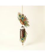 Buswell Art-In-Motion Laser Cut Peacock Metal Spinner Wind Chime (synthetic illustration; no displayed measurements)