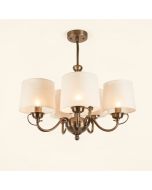 Burton 5 - Light Shaded Drum Chandelier (synthetic illustration; no displayed measurements)