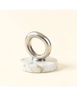 Pappalardo Multiple Rings Marble Base Metal Sculpture (synthetic illustration; no displayed measurements)
