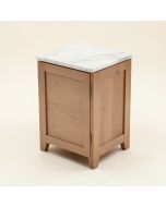Cesari Marble Top C Table End Table With Storage (synthetic illustration; no displayed measurements)