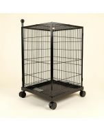 Zora 30.4 '' Steel Flat Top Floor Bird Cage With Wheels (synthetic illustration; no displayed measurements)