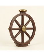 Ship Wheel Sculpture With Brass Handle (synthetic illustration; no displayed measurements)