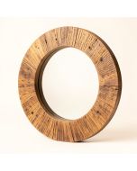Mcmillen Driftwood Circular Sunburst Rustic Accent Mirror (synthetic illustration; no displayed measurements)