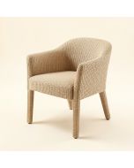 Woven Solid Manufactured Wood Solid Wood Side Chair In Beige (synthetic illustration; no displayed measurements)